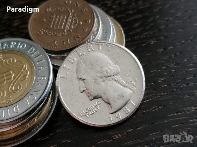 Монета - САЩ - 1/4 (четвърт) долар | 1987г., снимка 2 - Нумизматика и бонистика - 34413760
