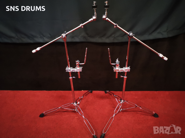 🥁 Продаваме нови масивни стойки за чинел с чупещо рамо + клампа и холдър за том, снимка 2 - Ударни инструменти - 44619455