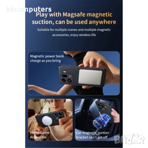 Магнитен Кожен Калъф за Oppo Find X9 Pro 5G - PU Кожа, MagSafe (N52 магнит), Вкл. Протектор, 4 Цвята, снимка 6 - Калъфи, кейсове - 52692855