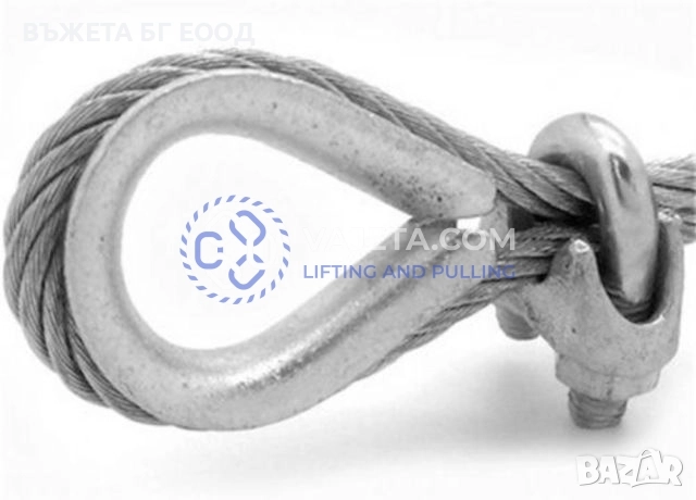 Кауши (ухо) за въжета неръждаеми или поцинковани