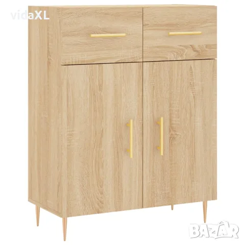 vidaXL Висок шкаф, дъб сонома, 69,5x34x180 см, инженерно дърво, снимка 7 - Бюфети - 56146760