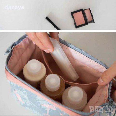 1256 Дамска козметична чантичка за гримове, снимка 10 - Портфейли, портмонета - 44211726