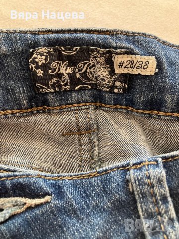 Дамски сини дънки, снимка 5 - Дънки - 39982837
