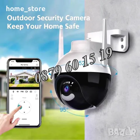 Куполна IP WIFI безжична камера за видеонаблюдение, 6MP тип сфера, снимка 5 - IP камери - 50091432