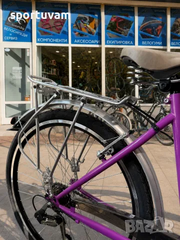 Градски велосипед Leader Madeira 26 Shimano 7 скорости, циклама, снимка 3 - Велосипеди - 55802949