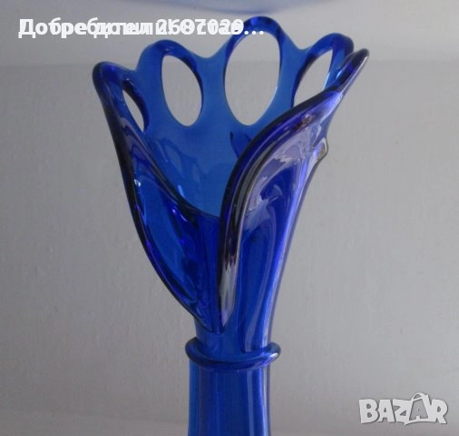 Сини: вази, 2 броя кобалт сини чинийки с форма на мида и топче, снимка 9 - Други - 40203751