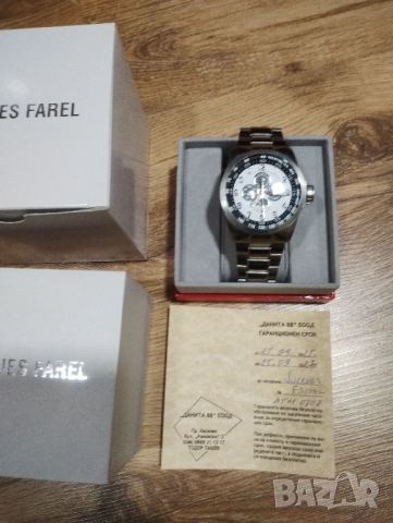 Нов часовник"Jacques Farel", снимка 5 - Мъжки - 52010188