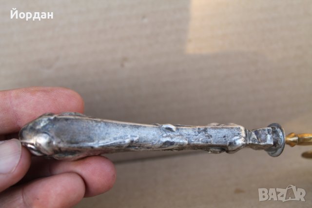 Лъжици за торта 19-ти век сребърна дръжка , снимка 8 - Антикварни и старинни предмети - 42291475