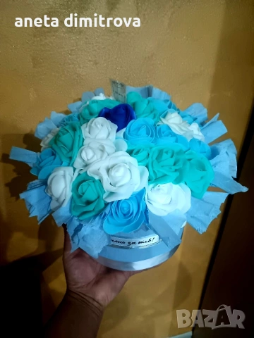 Ръчно изработени букети , снимка 10 - Изкуствени цветя - 53144666
