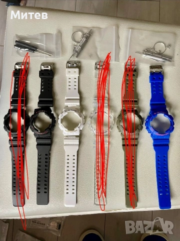 Casio G-shock,Baby G-каишки и безел(GA100,110,BA110,111)