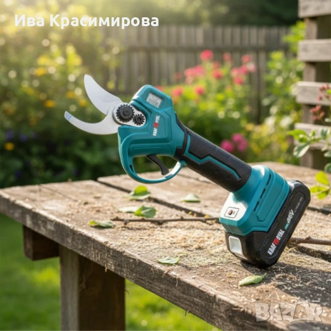 Комплект акумолаторна ножица KraftRoyal  с 2 батери и куфар - мощно и прецизно рязане., снимка 5 - Градински инструменти - 53399809