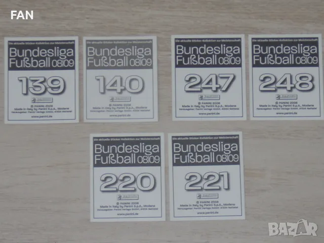Комплект блестящи футболни стикери Панини PANINI сезон 2008/09 на стадиони на отбори от Бундеслигата, снимка 2 - Фен артикули - 48550781