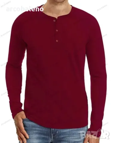 Мъжка модна блуза с дълъг ръкав, 8цвята, снимка 6 - Блузи - 42285799
