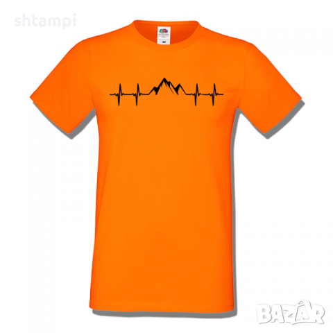 Мъжка тениска Heartbeat Mountain,Къмпинг,Планина,Изненада,Подарък,Поход,Връх,Хижа,, снимка 7 - Тениски - 36351793
