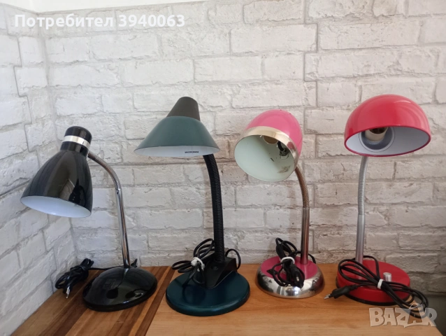 Стари лампи настолни 4 броя, снимка 3 - Настолни лампи - 53864252