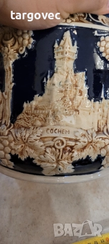 уникално красив старинен немски керамичен съд