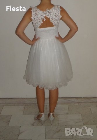 Булчинска/Сватбена рокля -  Официална/Елегантна бяла рокля, снимка 16 - Рокли - 33677693