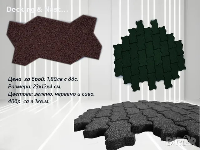 Гумени плочки от производител, снимка 1