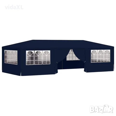 vidaXL Професионална парти шатра със стени 4x9 м синя 90 г/м²