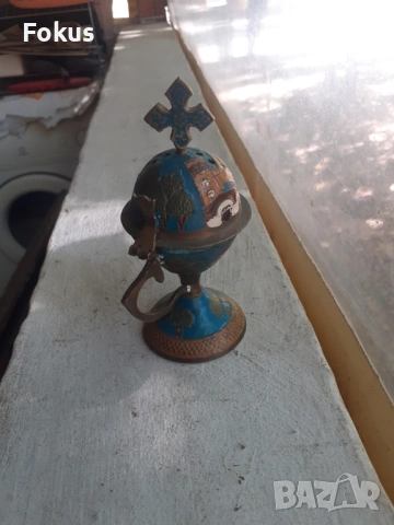 Старо бронзово кандило кадило N12, снимка 4 - Антикварни и старинни предмети - 53366554