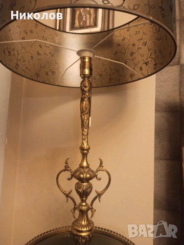 Месингова стояща лампа, снимка 2 - Антикварни и старинни предмети - 53242563