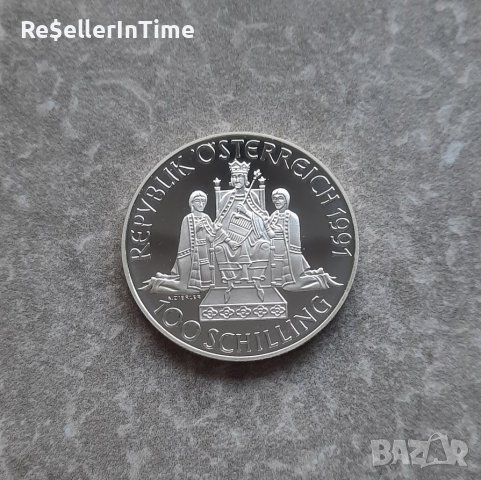 Възпоменателна сребърна монета 100 Schilling Rudolph I