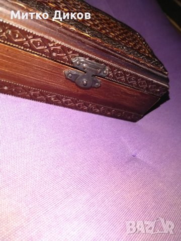 Дървена кутия от соца ръчна изработка с метален обков 140х70х50мм, снимка 7 - Декорация за дома - 34656480