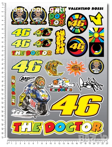 Мото Стикери {Валентино Роси}, снимка 4 - Други - 52601756