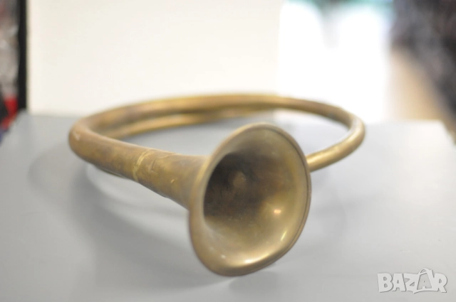 Месингова ловна сигнална тръба (рог), снимка 2 - Антикварни и старинни предмети - 52857038