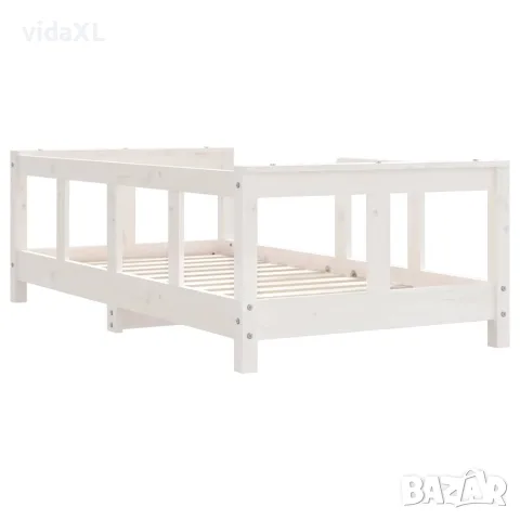 vidaXL Рамка за детско легло, бяла, 70x140 см, бор масив, снимка 6 - Бебешки легла и матраци - 56148062