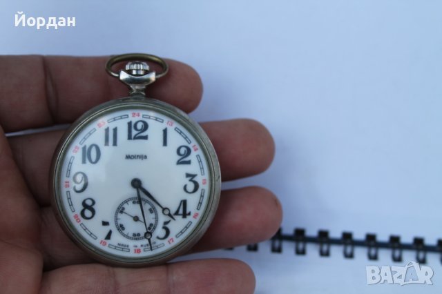 СССР джобен  часовник ''Молния'' с кораб, снимка 1 - Антикварни и старинни предмети - 41397081