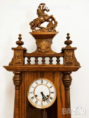 Старинен немски стенен часовник Франц Хермле, снимка 7 - Стенни часовници - 49161844