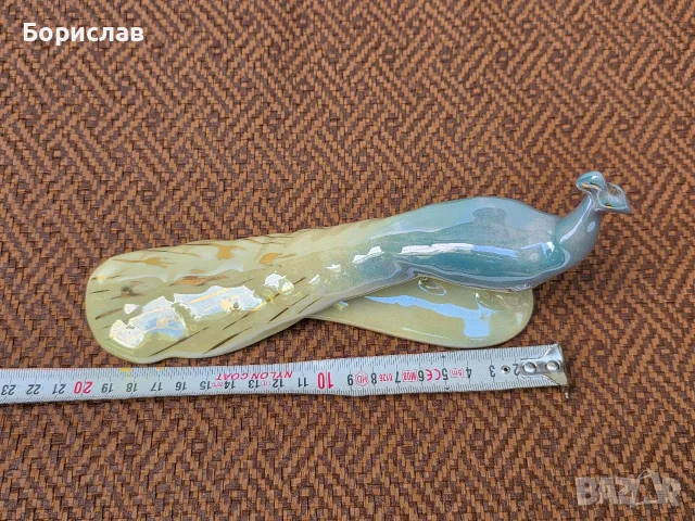 Порцеланова статуетка - паун, снимка 2 - Антикварни и старинни предмети - 55879186