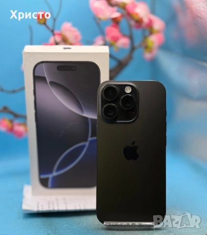 ГАРАНЦИОНЕН!!! Apple iPhone 16 Pro, 128GB, 5G, Black Titanium , снимка 3 - Apple iPhone - 53662460