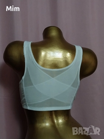 85 С Бял дантелен сутиен/бюстие /без банели, снимка 2 - Бельо - 52917119