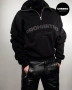 Мъжки суичър PROHIBITED Oversized Men’s Half-Zip Sweatshirt – размер L•XL – Нов без етикети, снимка 10