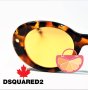DSQUARED2 🍊 Дамски огледални слънчеви "TIGER’S EYE" очила нови с кутия, снимка 6