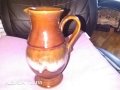 Кафява керамична кана кафяво сива от соца на Троян произд.Н-220мм и фи долу 76мм и горе 95мм, снимка 3