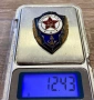Съветска значка „Отличник ВМФ“ СССР, емайл, снимка 3