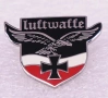 Брошка Luftwaffe SS23 Орел Черен Кръст Военновъздушни Сили Германия Третия Райх Железен Кръст Значка, снимка 4
