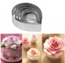 6 бр обли капки метални резци за роза направа на цвете украса декорация торта шоколад фондан, снимка 2