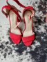 Червени сандали велур , снимка 5