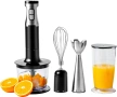 Ръчен блендер 3 в 1 Hanseatic 1000 W с приставка за разбиване и мерителна чаша, черен/сребрист, снимка 1