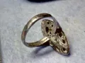 СТАРИНЕН ФЛОРАЛЕН АЖУРЕН СРЕБЪРЕН ПРЪСТЕН СРЕБРО ВИСОКА ПРОБА РЪЧНА МАЙСТРОСКА ИЗРАБОТКА 49304, снимка 8