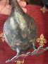 голяма стара посребрена фигура патица, снимка 3