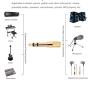 Позлатен стерео адаптер, 6,35 мм (М) към 3,5 мм (Ж), снимка 2