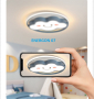 Луксозна LED лампа за ДЕТСКА СТАЯ висок клас плафон облак СИН, снимка 1 - Лампиони - 44686211