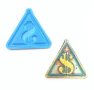 $ Долар лого триъгълник силиконов молд форма фондан висулка шоколад бижу декор обеца обеци, снимка 1 - Форми - 44393349