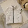 Дамски Капитониран Елек С Плетени Детайли И Висока Яка - Различни Цветове Код A1853, снимка 1