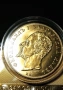 Позлатена с 24 карата злато рядка монета 100 лева 1894 г със сертификат , снимка 6